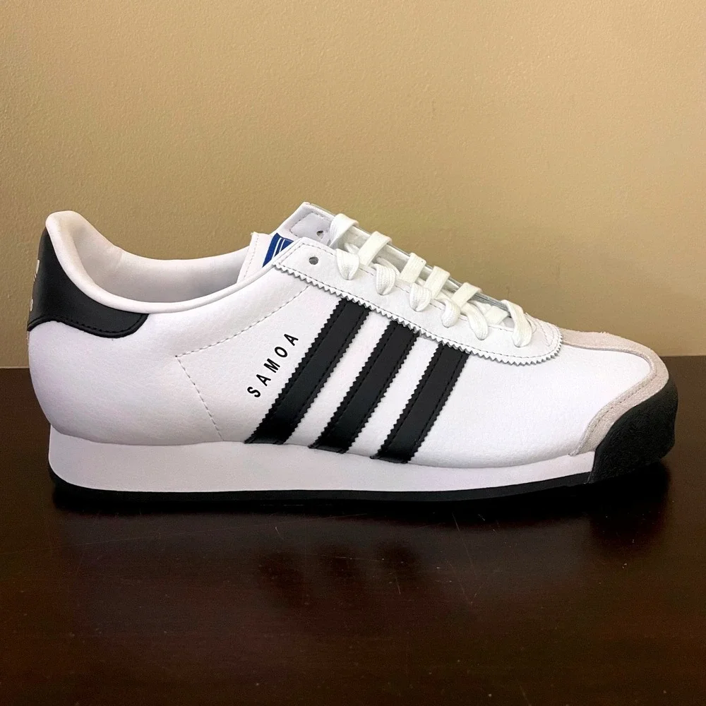 Adidas Samoa Mens Shoes Cloud White‎ Black Retro Sneakers G13264 Size 10 NEW